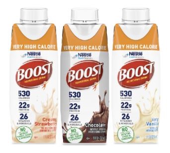 Boost® VHC Very High Calorie Nutritional Drink, Creamy Strawberry, 24 x 237 mL