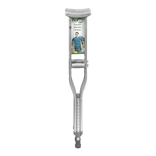 Hugo Comfort Max Lightweight Aluminum Crutches, Medium Adult, 5′ 2″ to 5′ 10″ (157 to 178 cm)