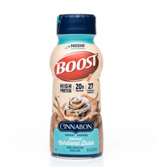 Nestle Boost High Protein, Cinnabon Bakery Inspired Flavored Nutritional Drink, 6 x 8 fl oz