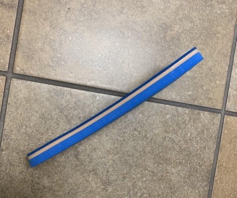 Insole with pre-cut plugs, lateral view