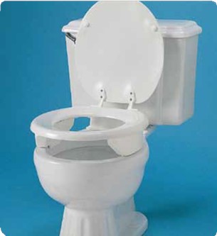 Figure 2 .7 . Raised toilet seat (Copyright by Sammons Preston Rolyan. Reprinted with permission.)