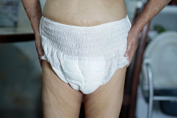 Elderly Patient Wearing a Diaper