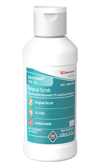 BactoShield CHG 2% Handwash / Surgical Scrub, 4 fl oz bottle, case of 48