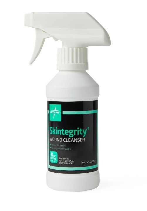 Skintegrity Wound Cleanser with Educational Packaging, 8 oz. Bottle with Trigger Sprayer, case of 6