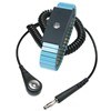 Wrist Ground Strap and cord jack Blue Adjustable Metal  with 4 MM Snap and 6 FT Coil Cord