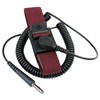 Wrist Ground Strap and cord jack Red Adjustable Economy with 4 MM Stud and 6' Coil Cord